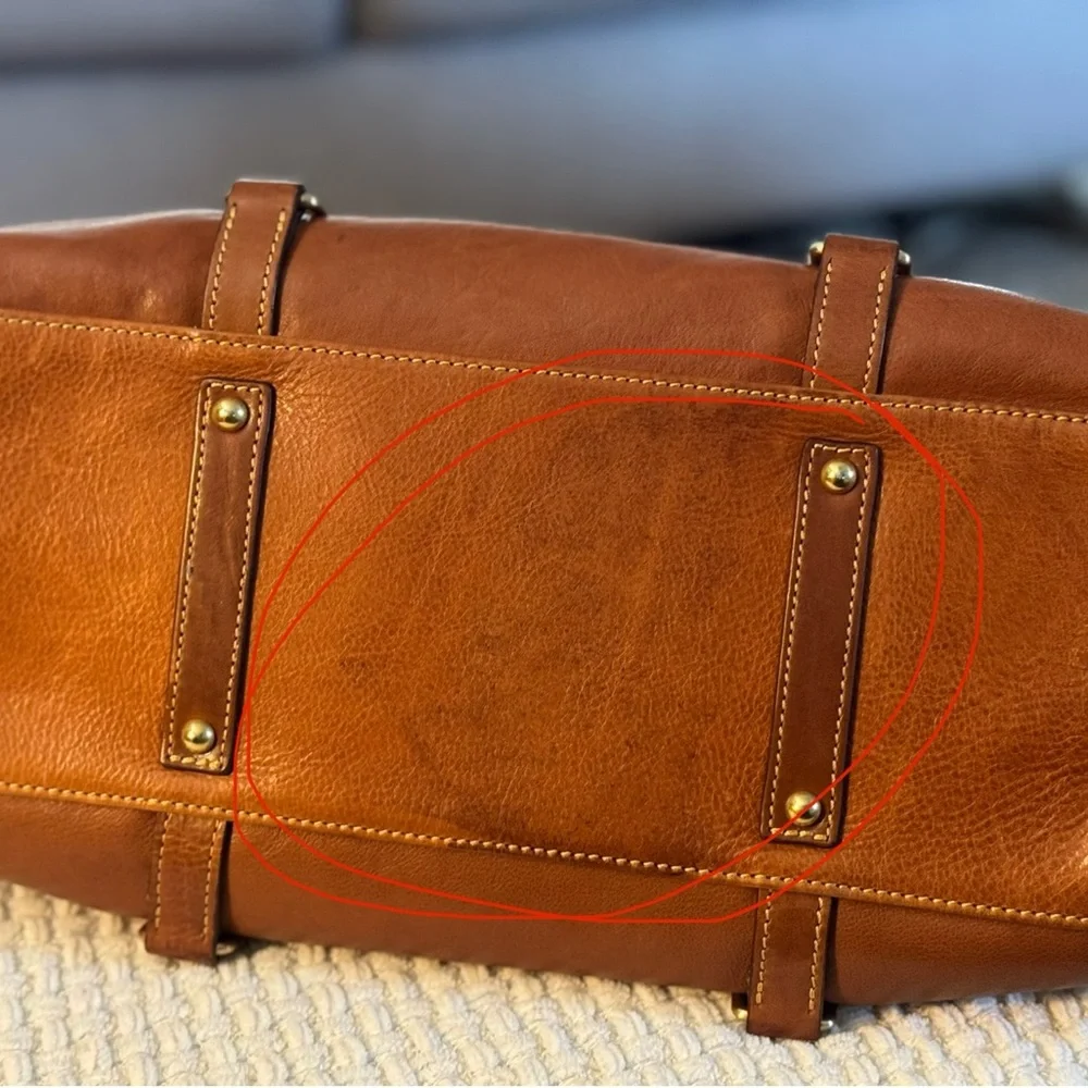 Dooney & Bourke Tan Leather Satchel - Picture 14 of 16